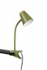Lampa biurkowa nocna na klipsie LED zielona minimalistyczna klasyczna nowoczesna drewniany dekor PONGO R25831115 Rl